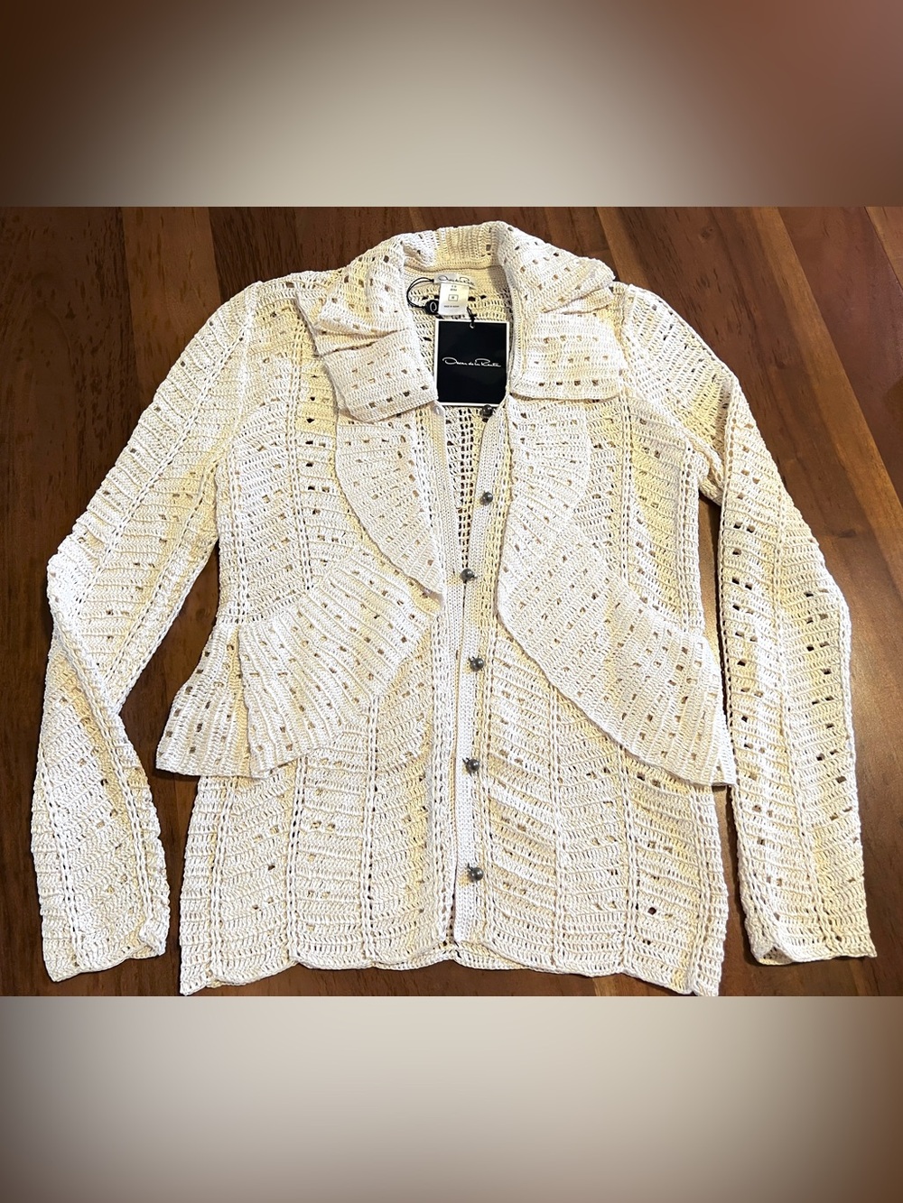 🌼NWT Oscar de la Renta Crochet Cardigan 🌼